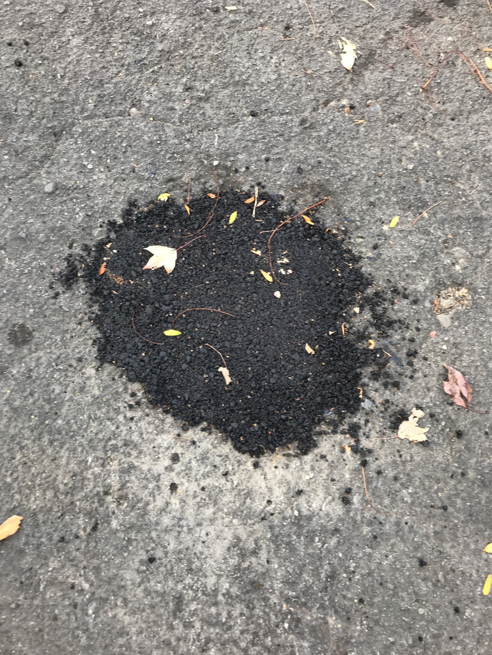 The photograph attached to this roading/streets report