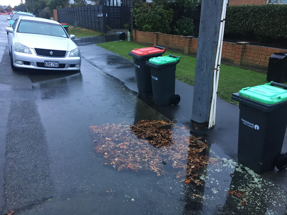 The photograph attached to this flooding report