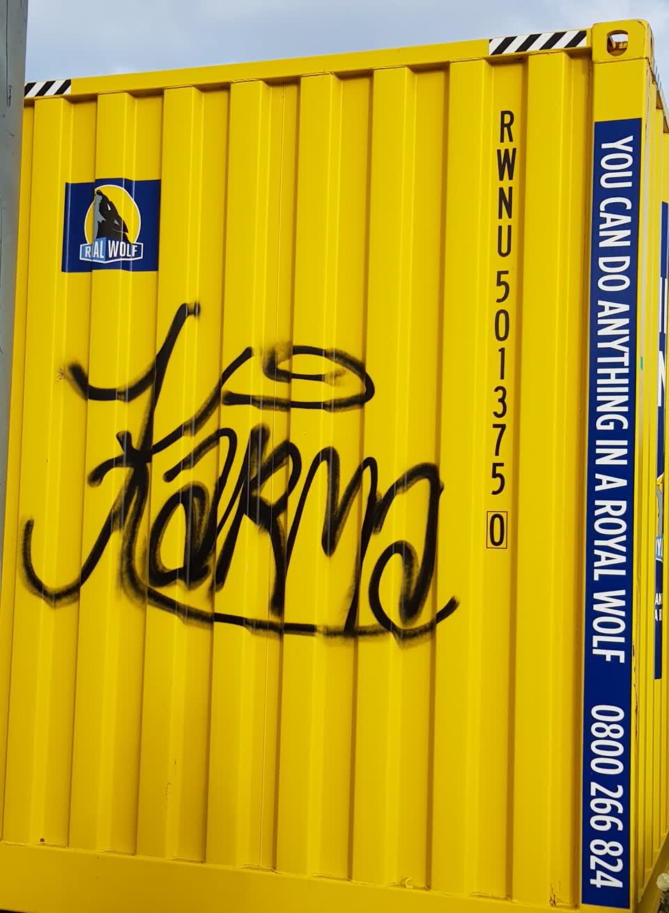 The photograph attached to this graffiti report
