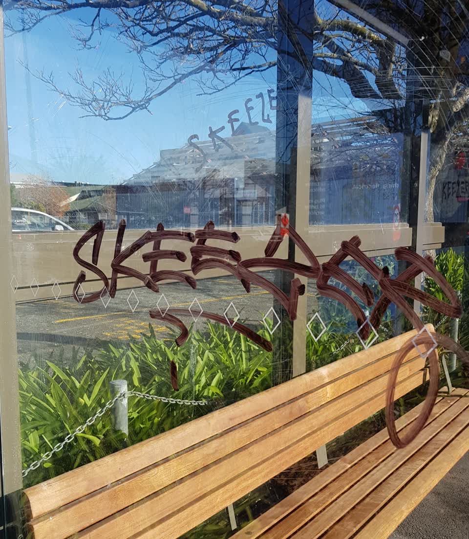 The photograph attached to this graffiti report
