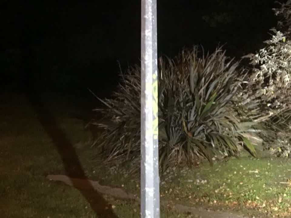 The photograph attached to this graffiti report