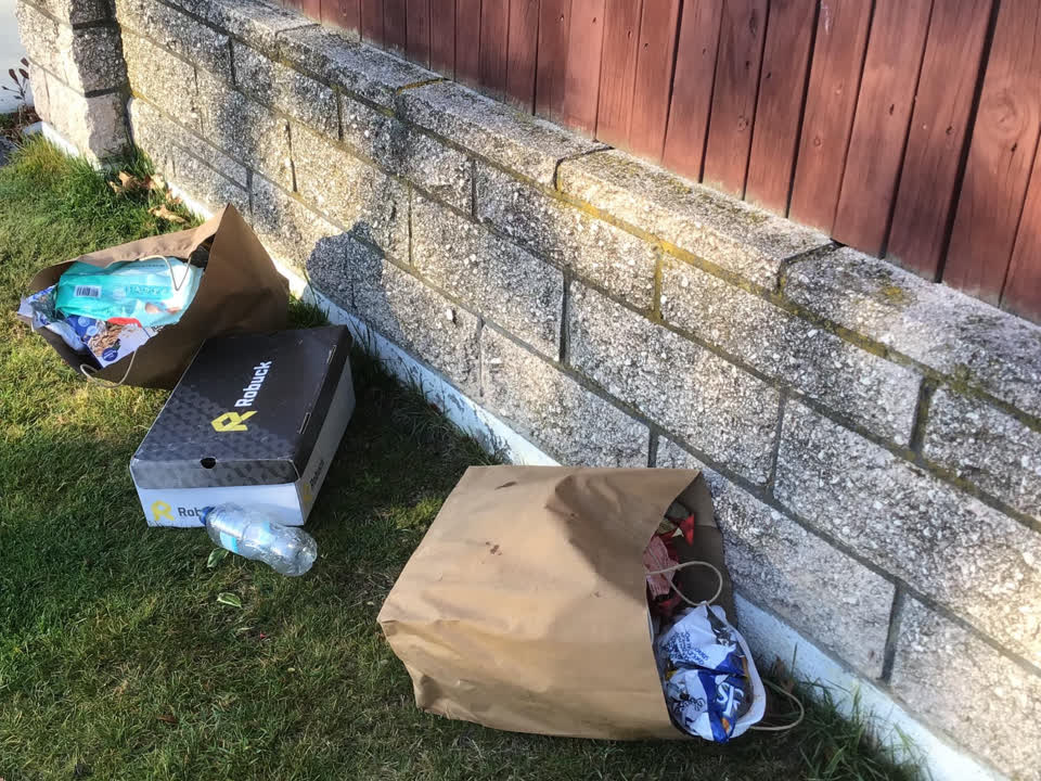 The photograph attached to this rubbish/recycling report