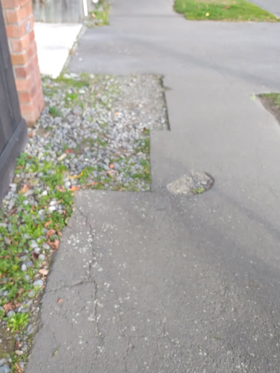 The photograph attached to this roading/streets report