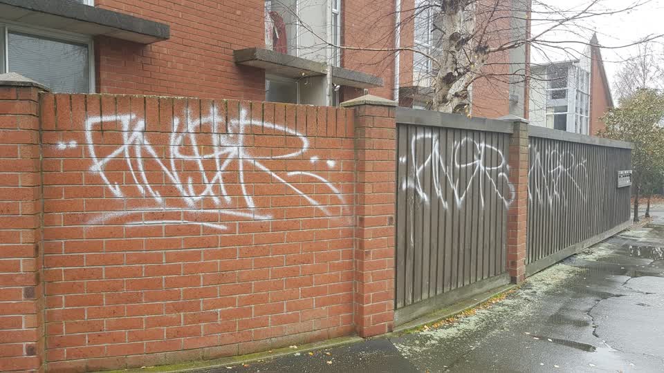 The photograph attached to this graffiti report