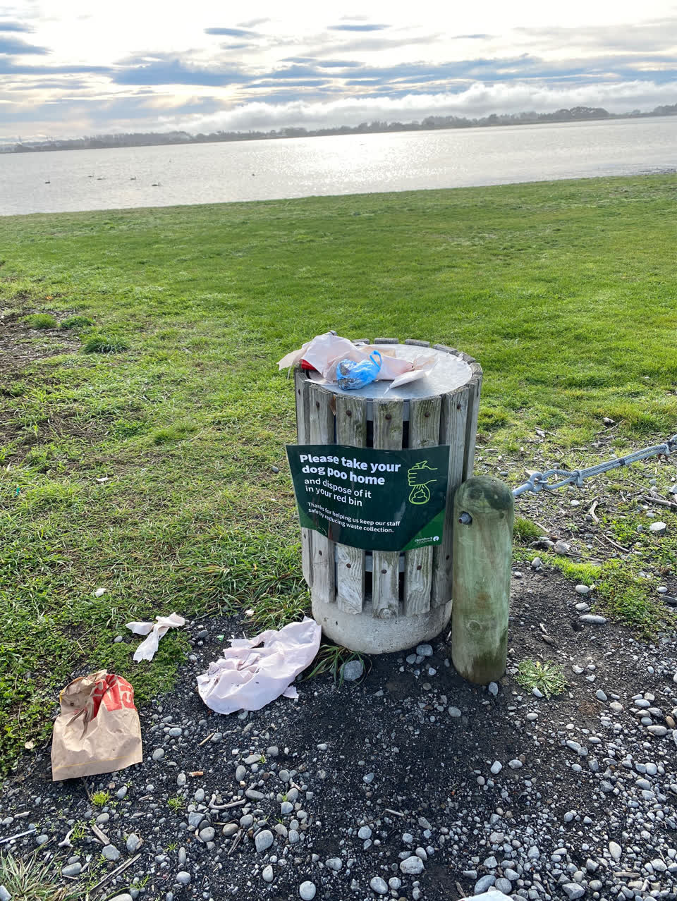 The photograph attached to this rubbish/recycling report