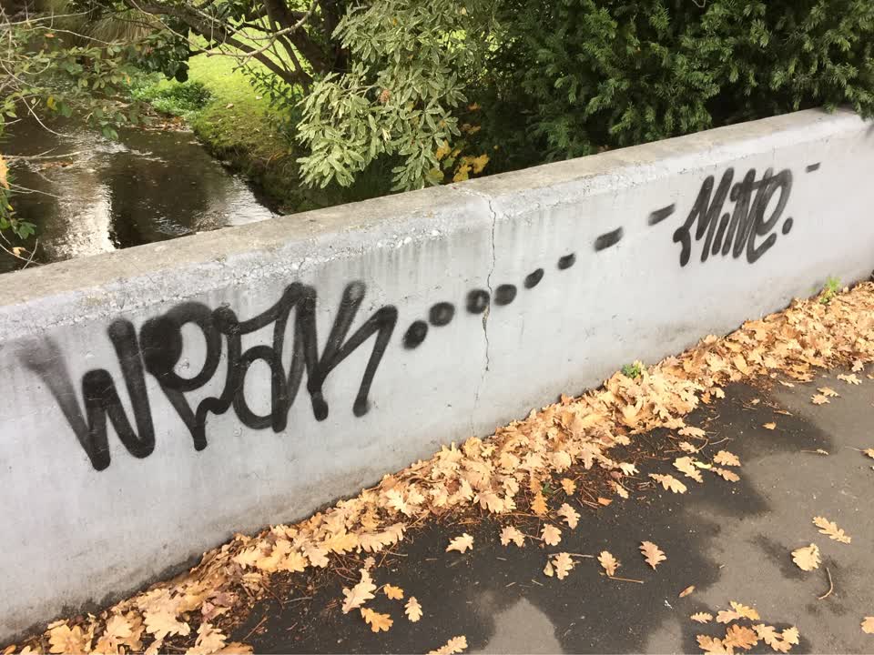 The photograph attached to this graffiti report
