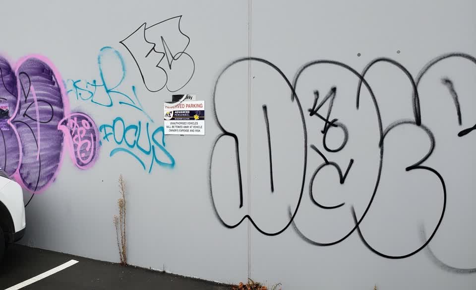 The photograph attached to this graffiti report