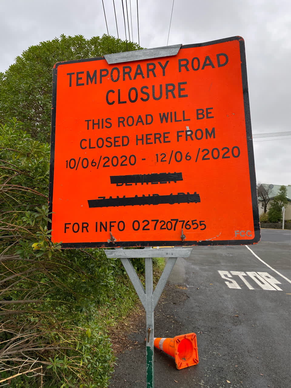 The photograph attached to this roading/streets report