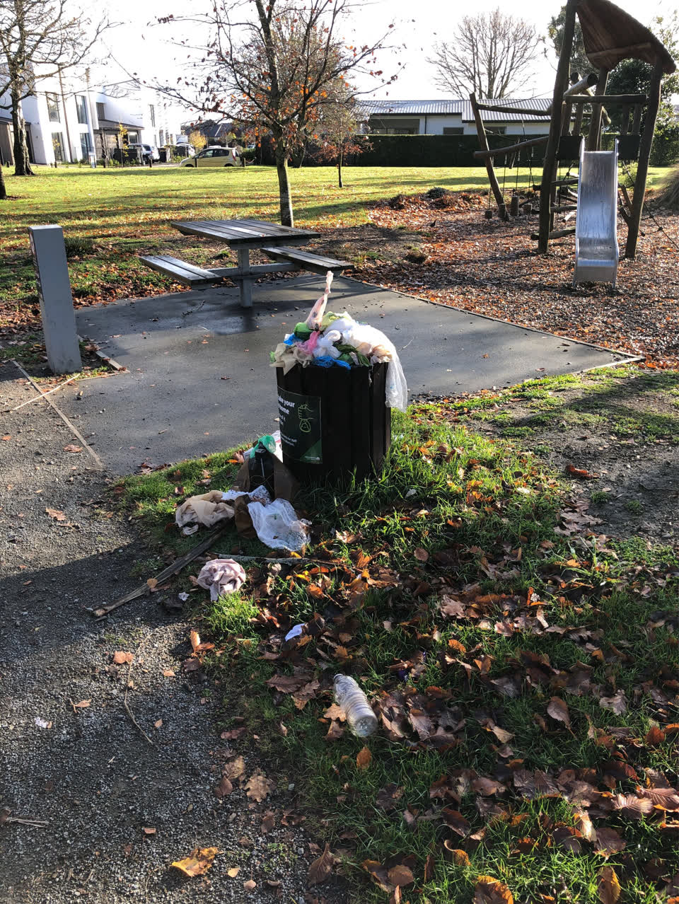 The photograph attached to this rubbish/recycling report