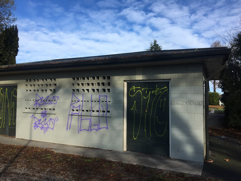 The photograph attached to this graffiti report