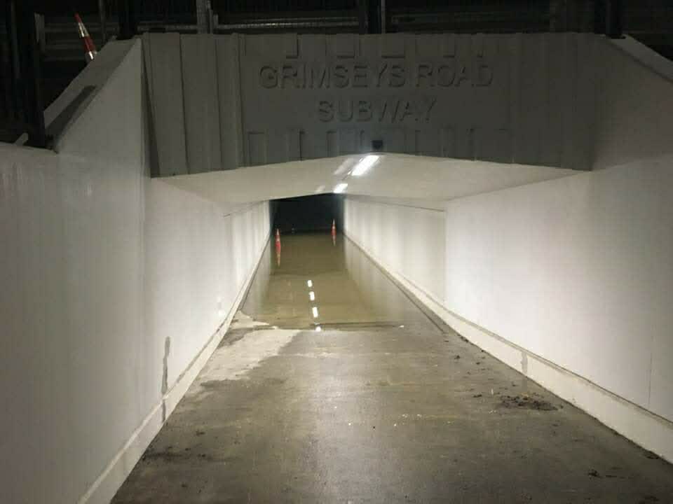 The photograph attached to this flooding report
