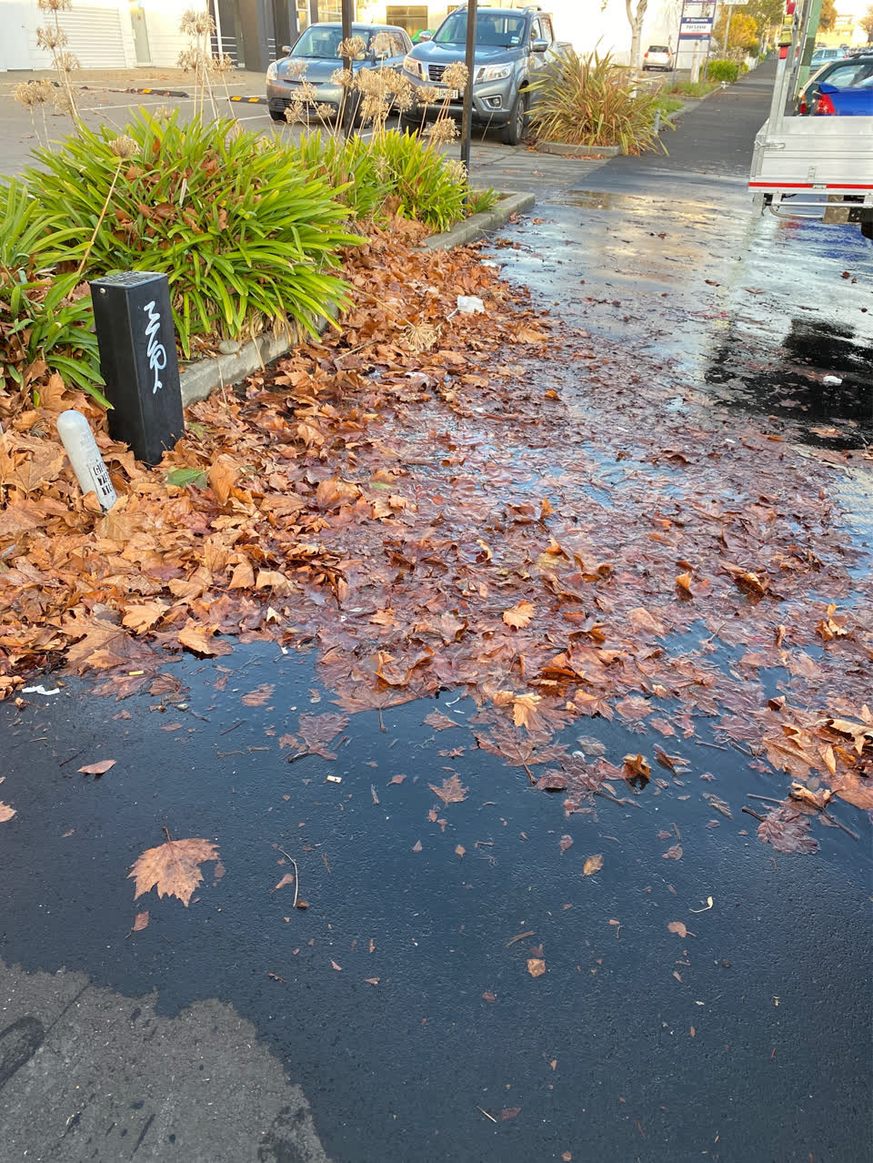 The photograph attached to this flooding report