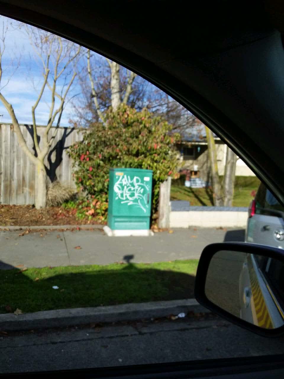 The photograph attached to this graffiti report