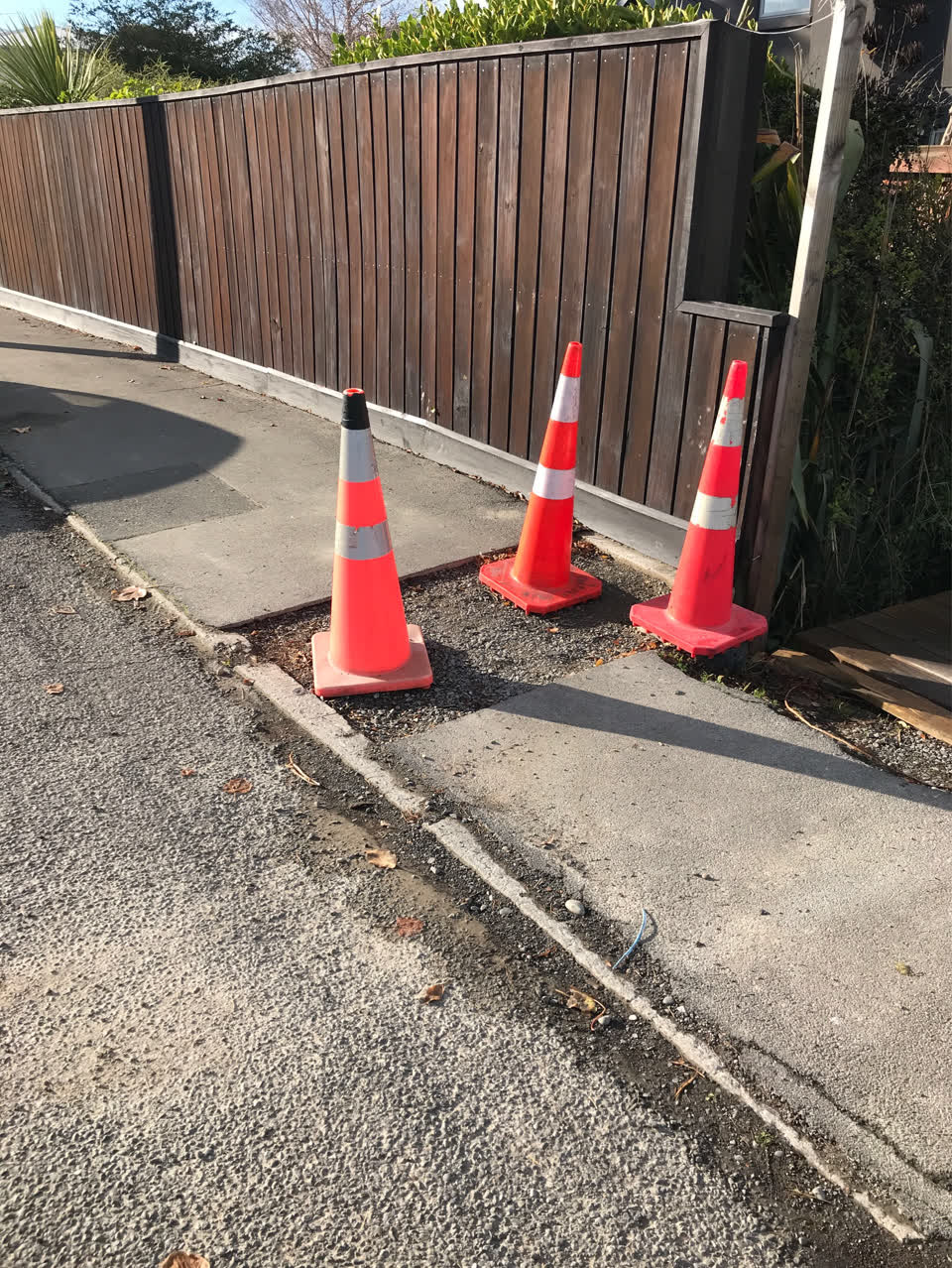 The photograph attached to this roading/streets report