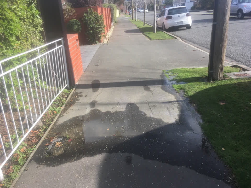 The photograph attached to this flooding report