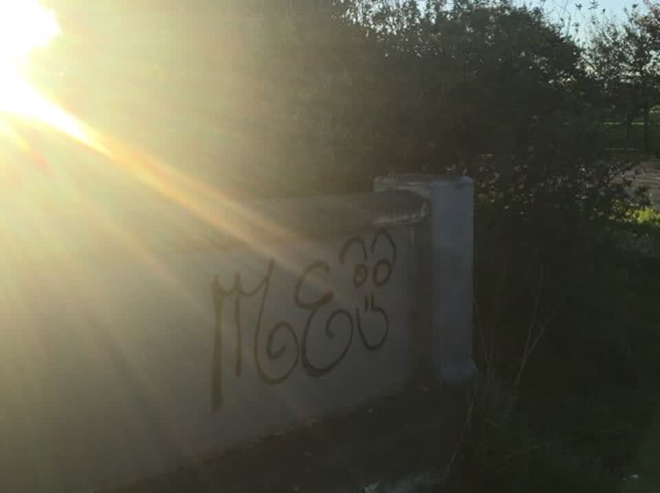 The photograph attached to this graffiti report