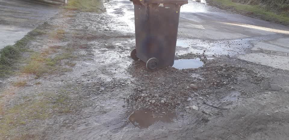 The photograph attached to this flooding report