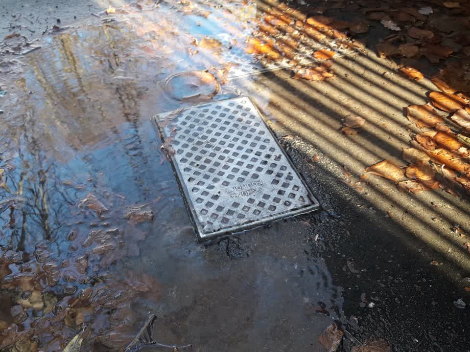 The photograph attached to this flooding report