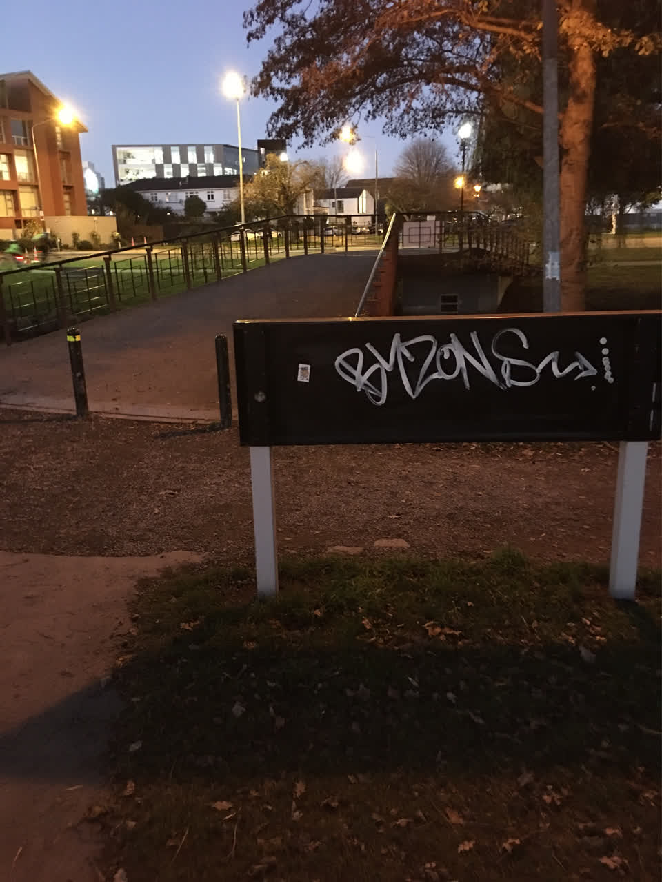 The photograph attached to this graffiti report