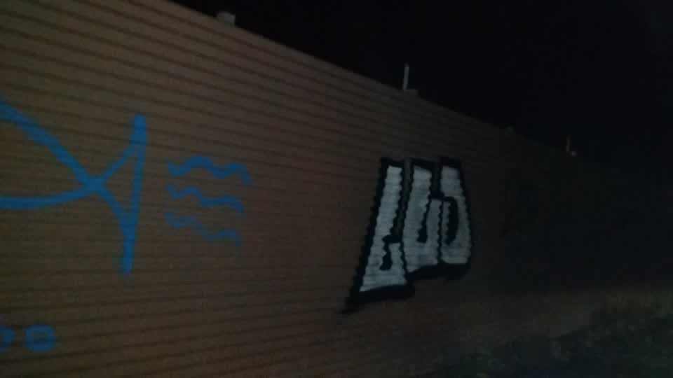 The photograph attached to this graffiti report