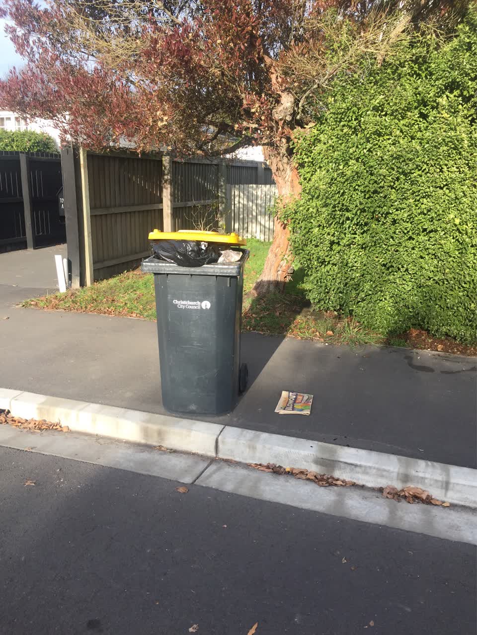 The photograph attached to this rubbish/recycling report