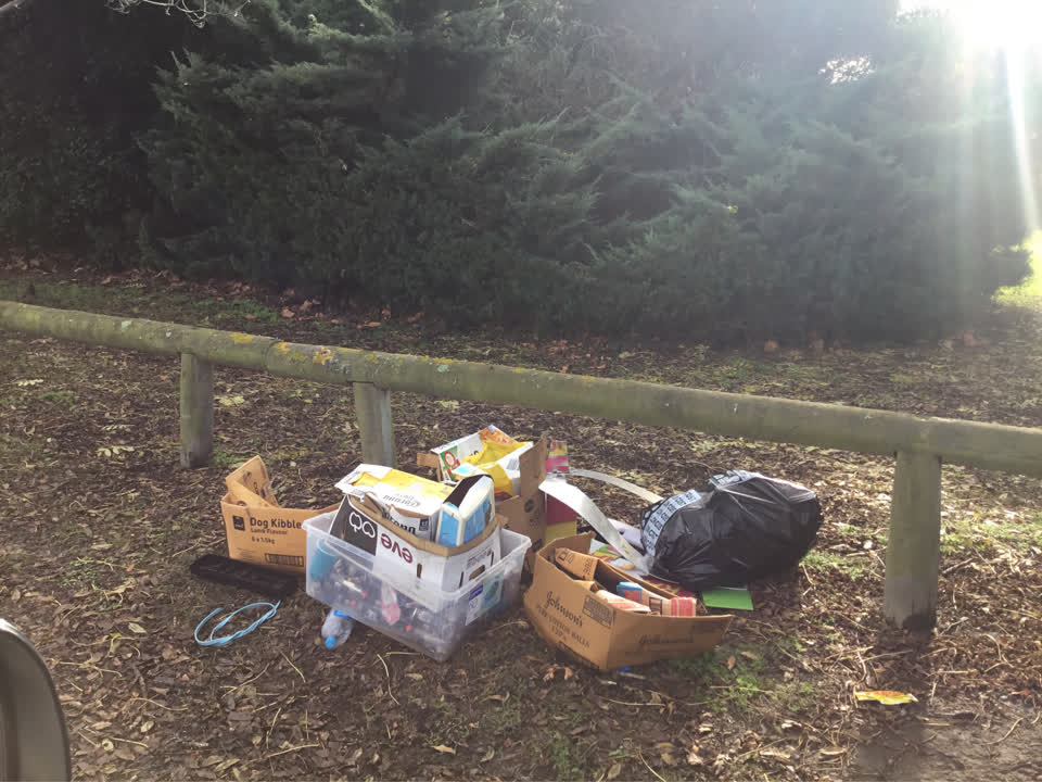 The photograph attached to this rubbish/recycling report