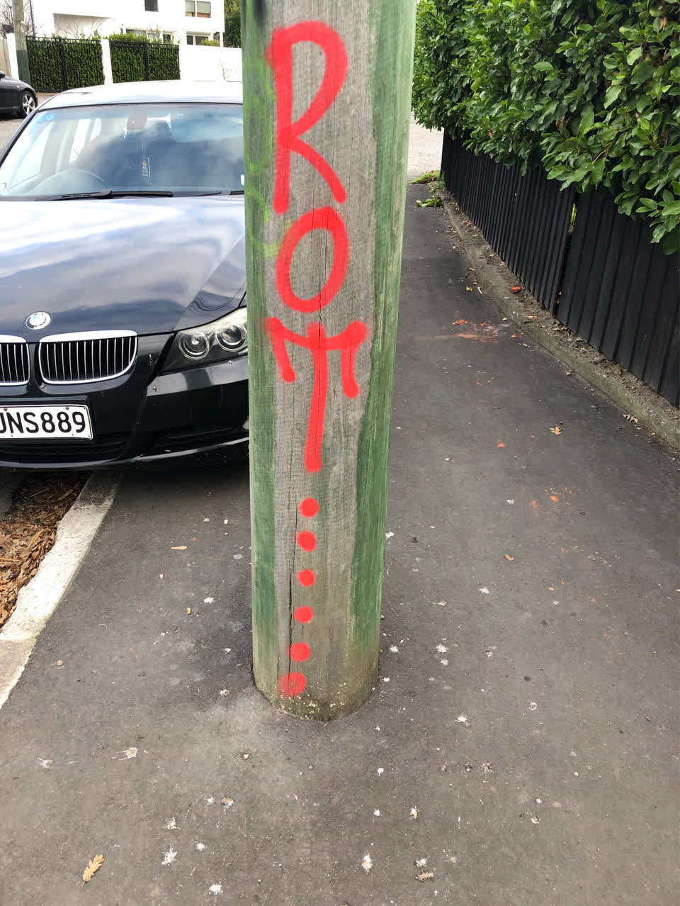The photograph attached to this graffiti report