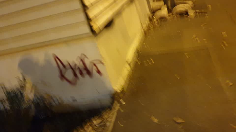 The photograph attached to this graffiti report
