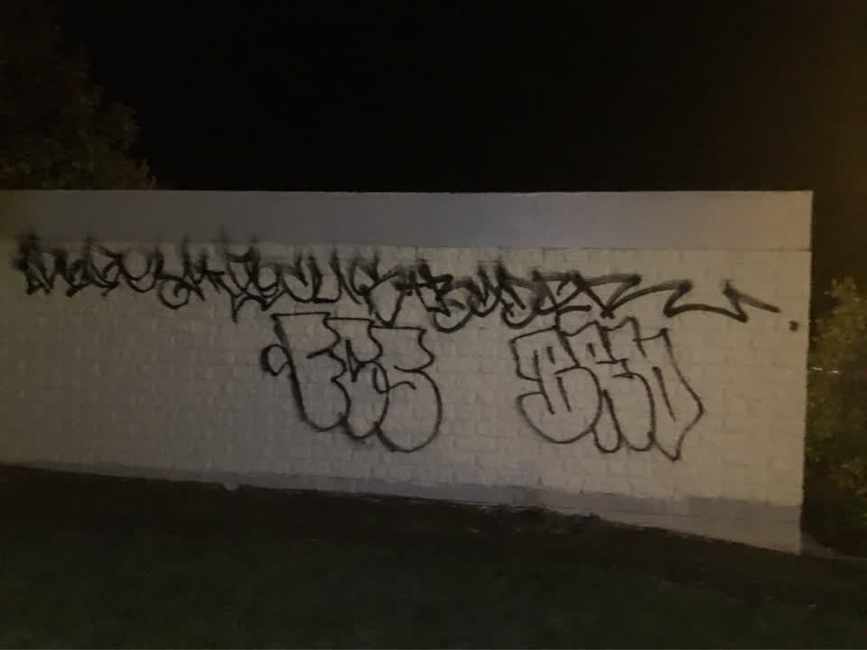 The photograph attached to this graffiti report