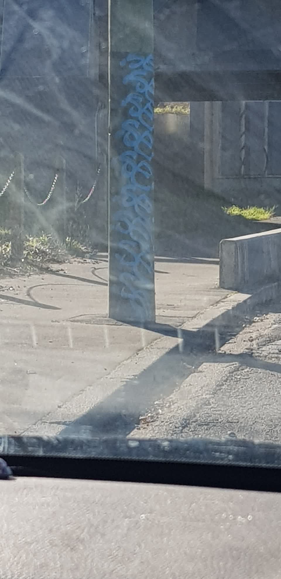 The photograph attached to this graffiti report