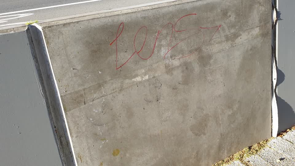 The photograph attached to this graffiti report
