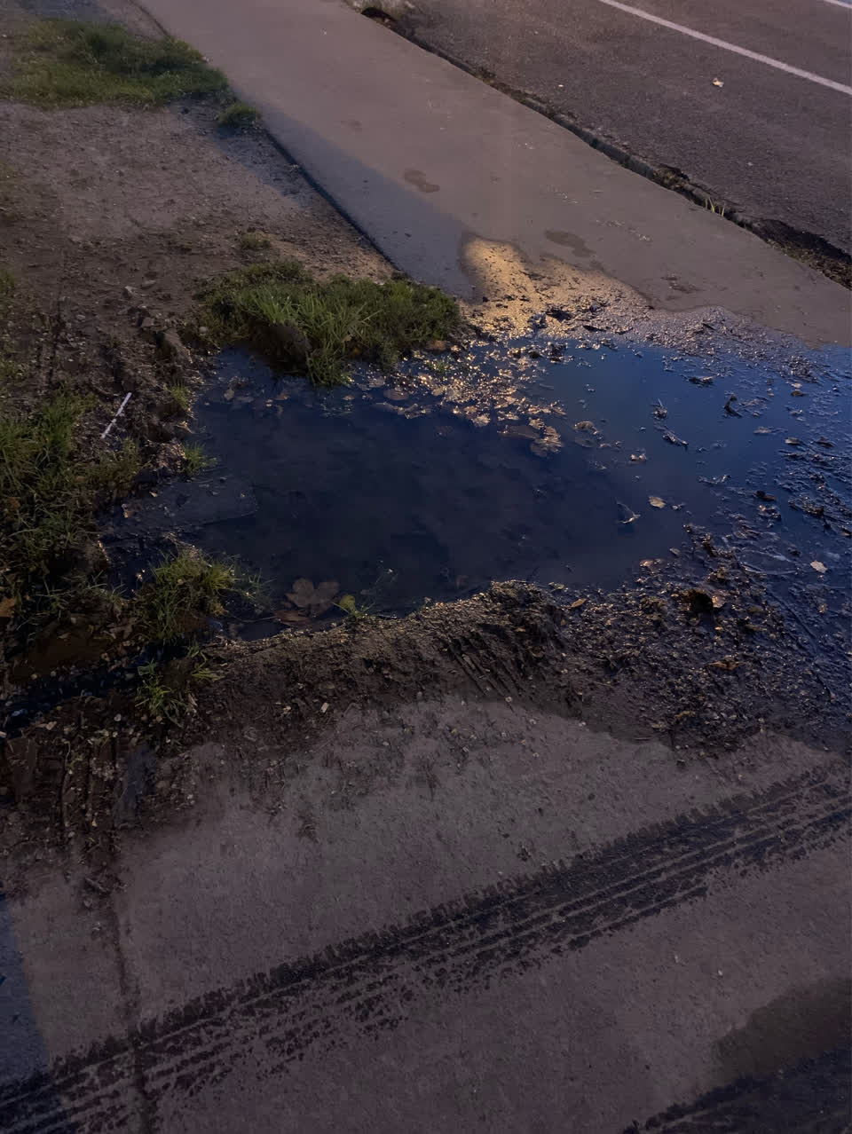 The photograph attached to this flooding report