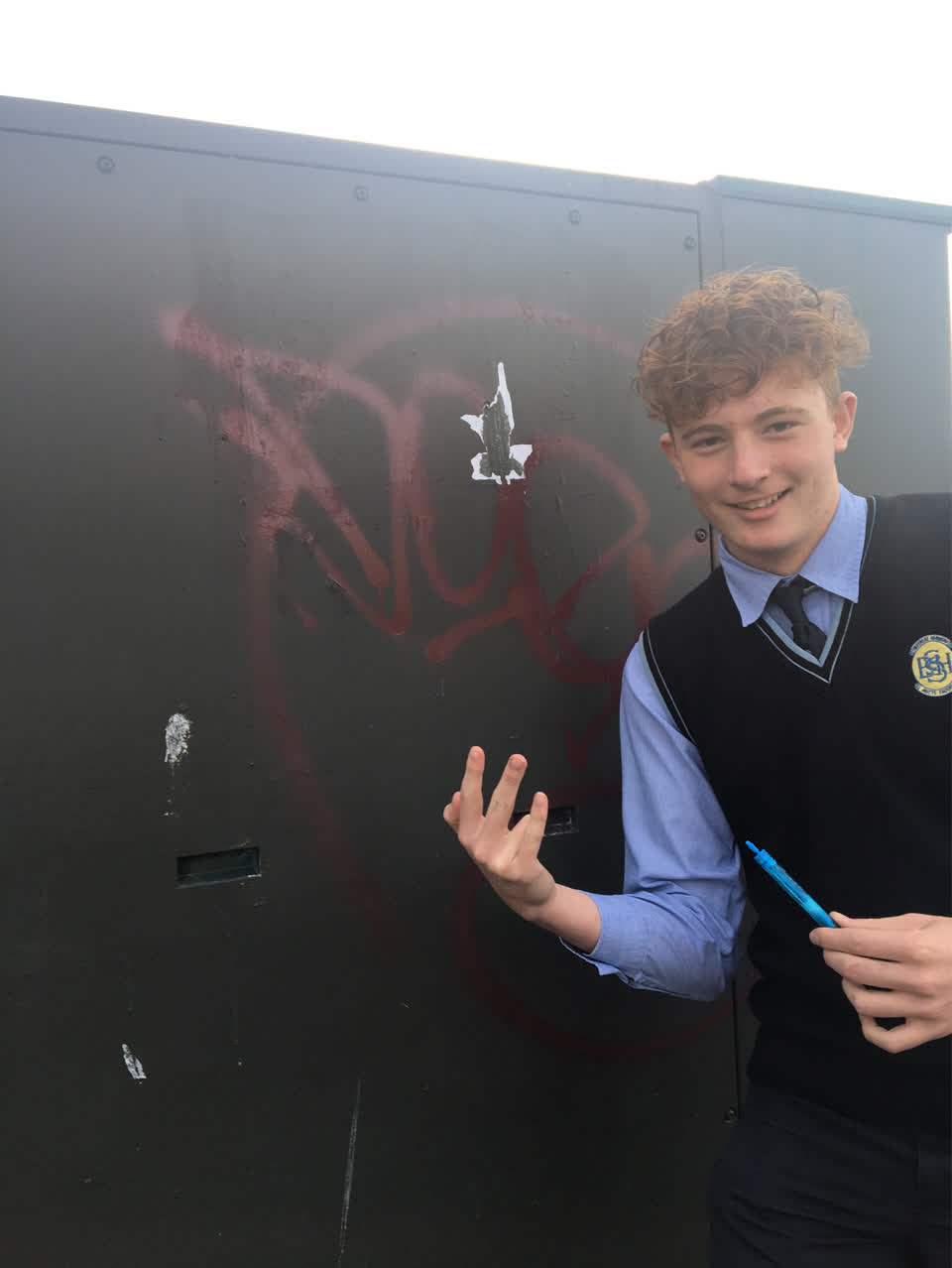 The photograph attached to this graffiti report