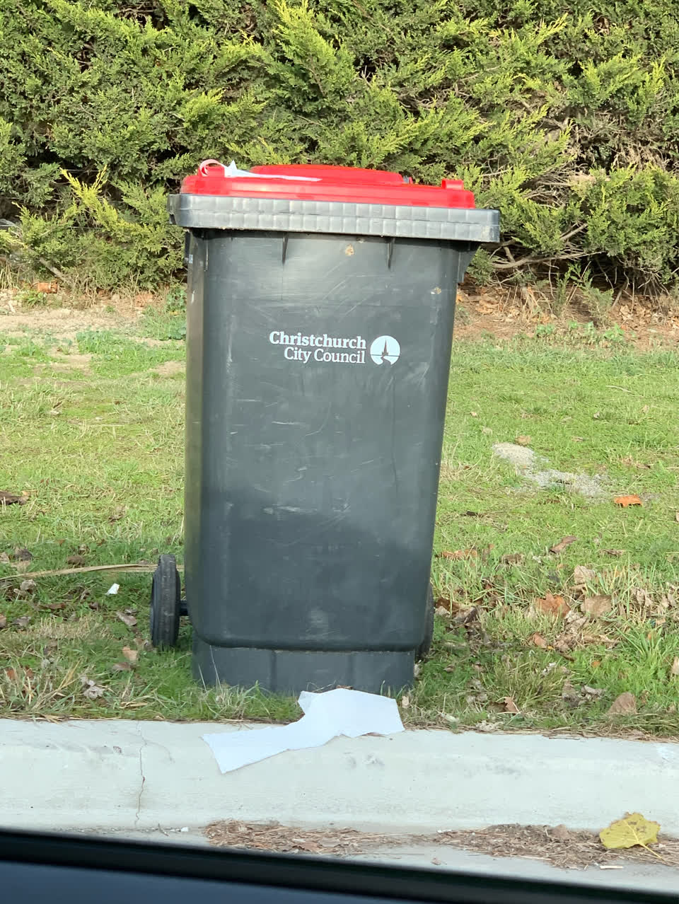 The photograph attached to this rubbish/recycling report