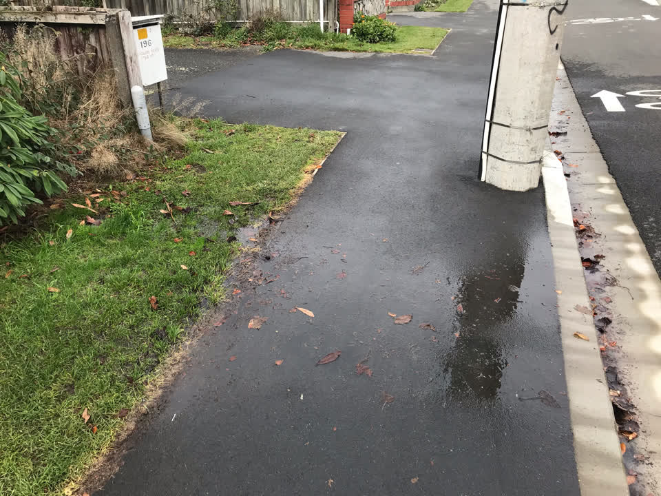 The photograph attached to this flooding report