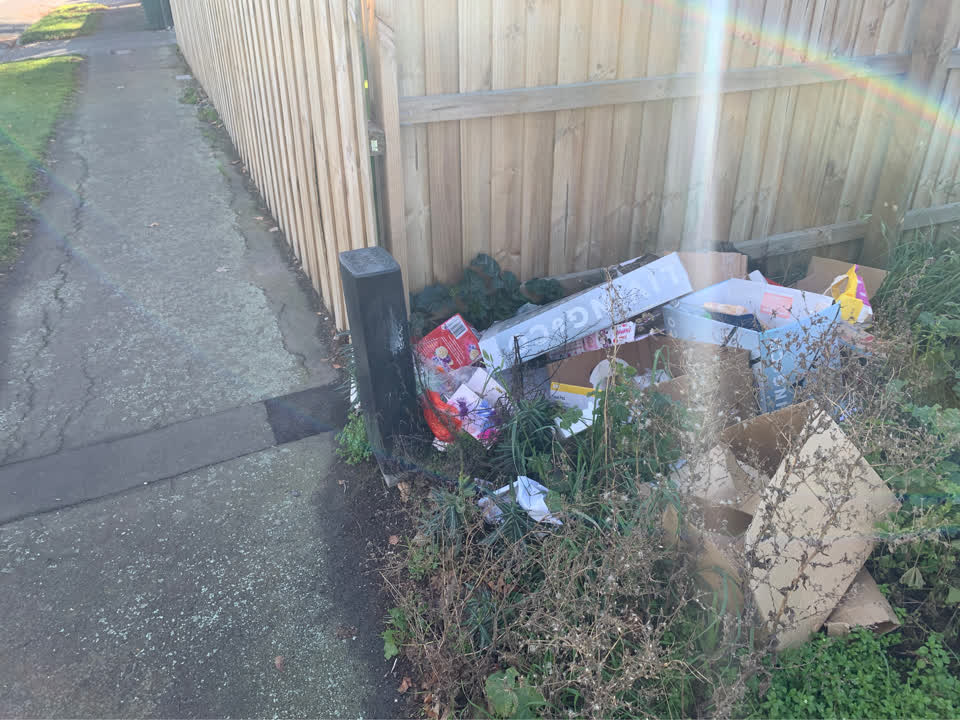 The photograph attached to this rubbish/recycling report