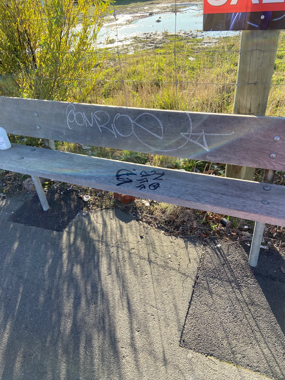 The photograph attached to this graffiti report