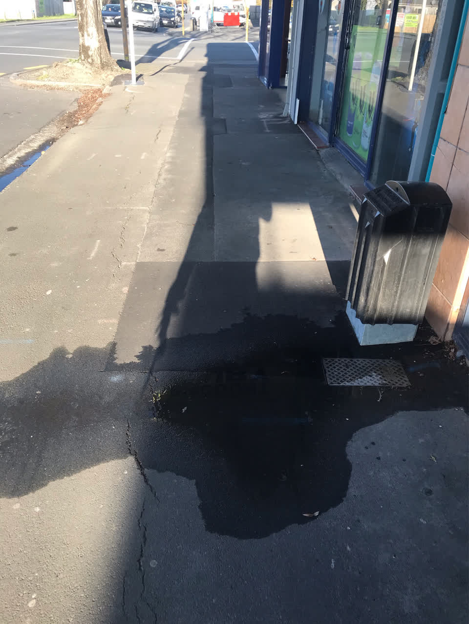 The photograph attached to this flooding report