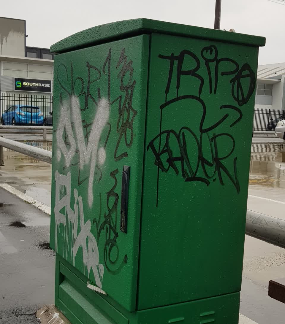 The photograph attached to this graffiti report