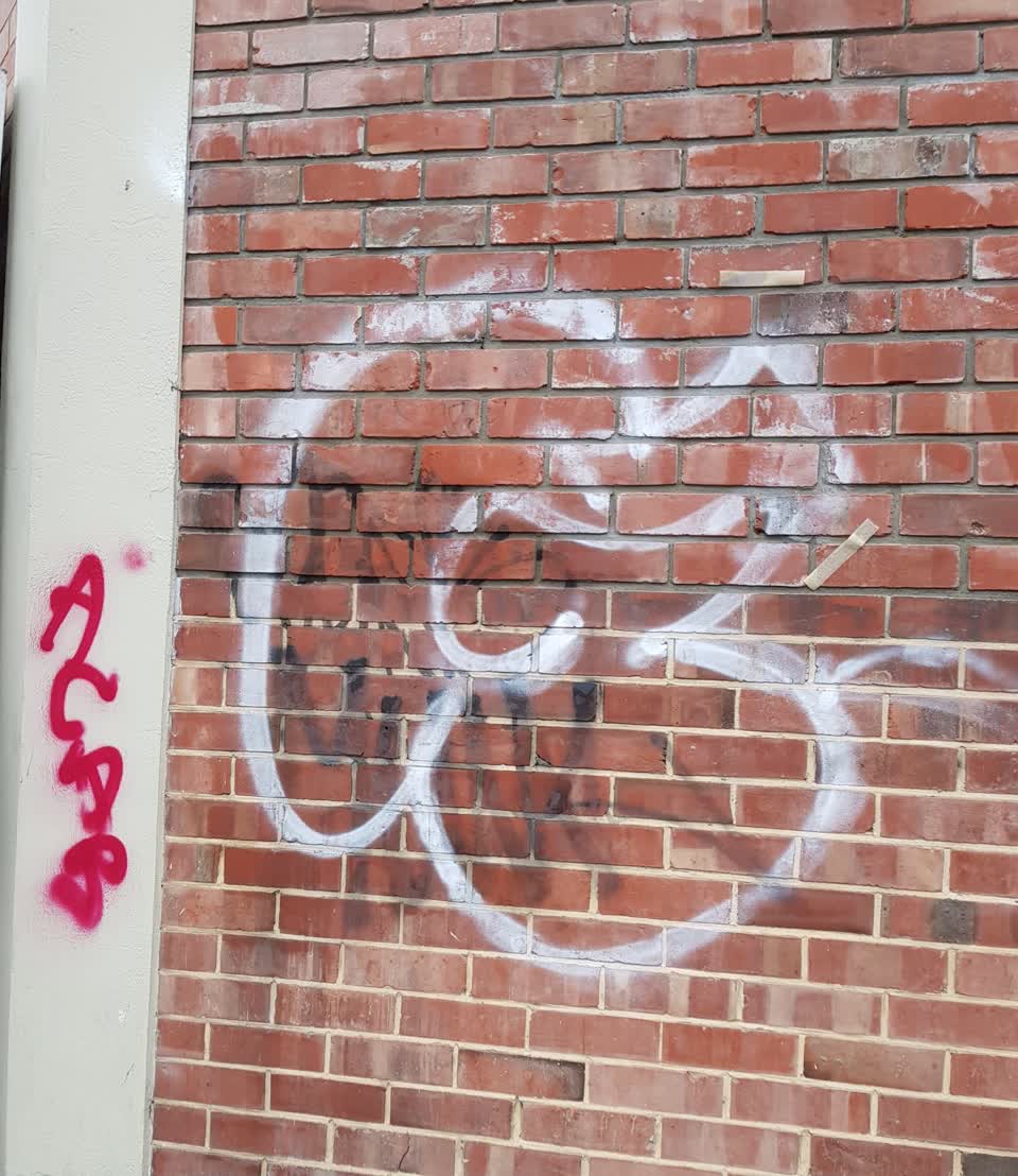 The photograph attached to this graffiti report