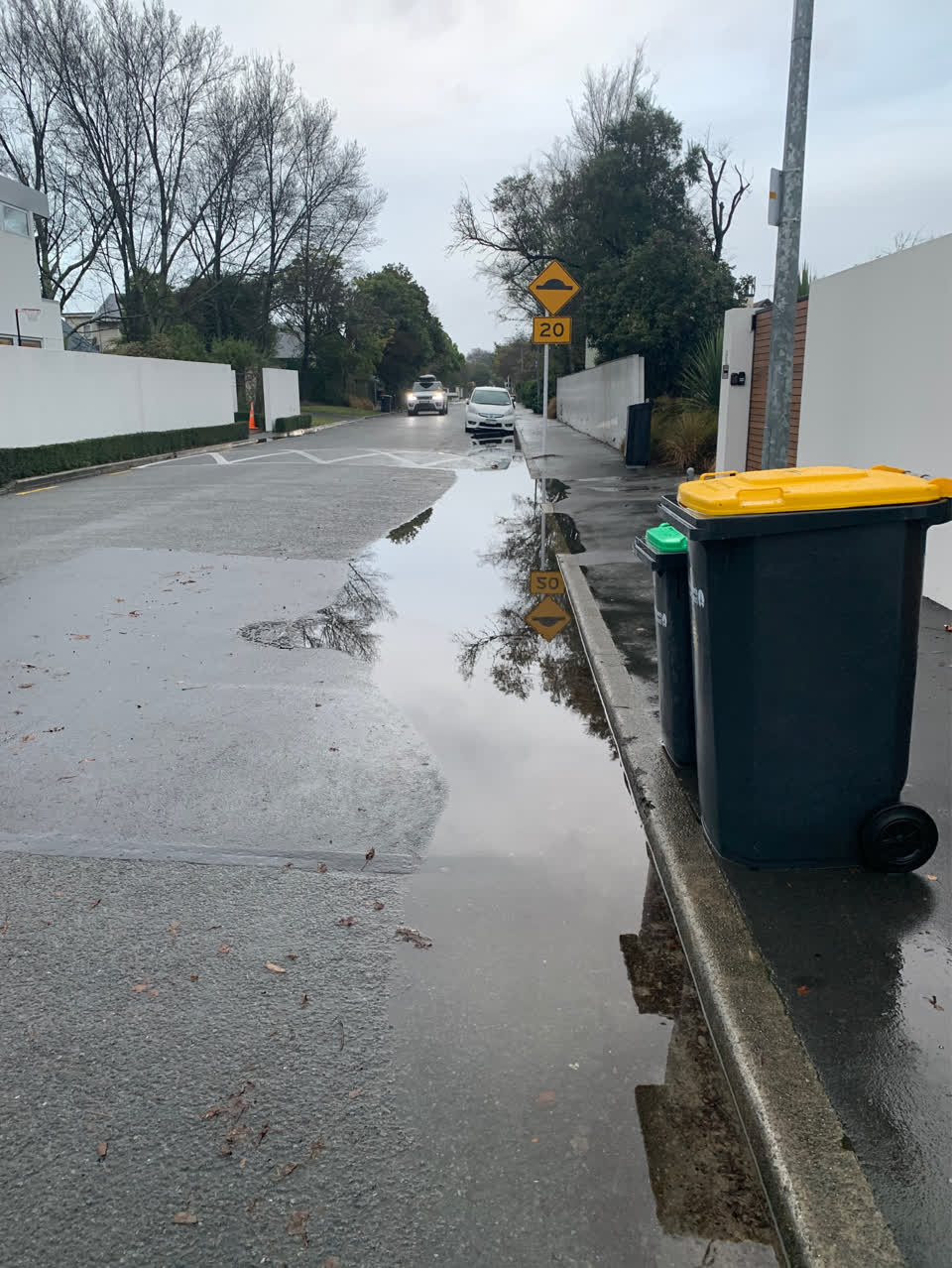 The photograph attached to this flooding report