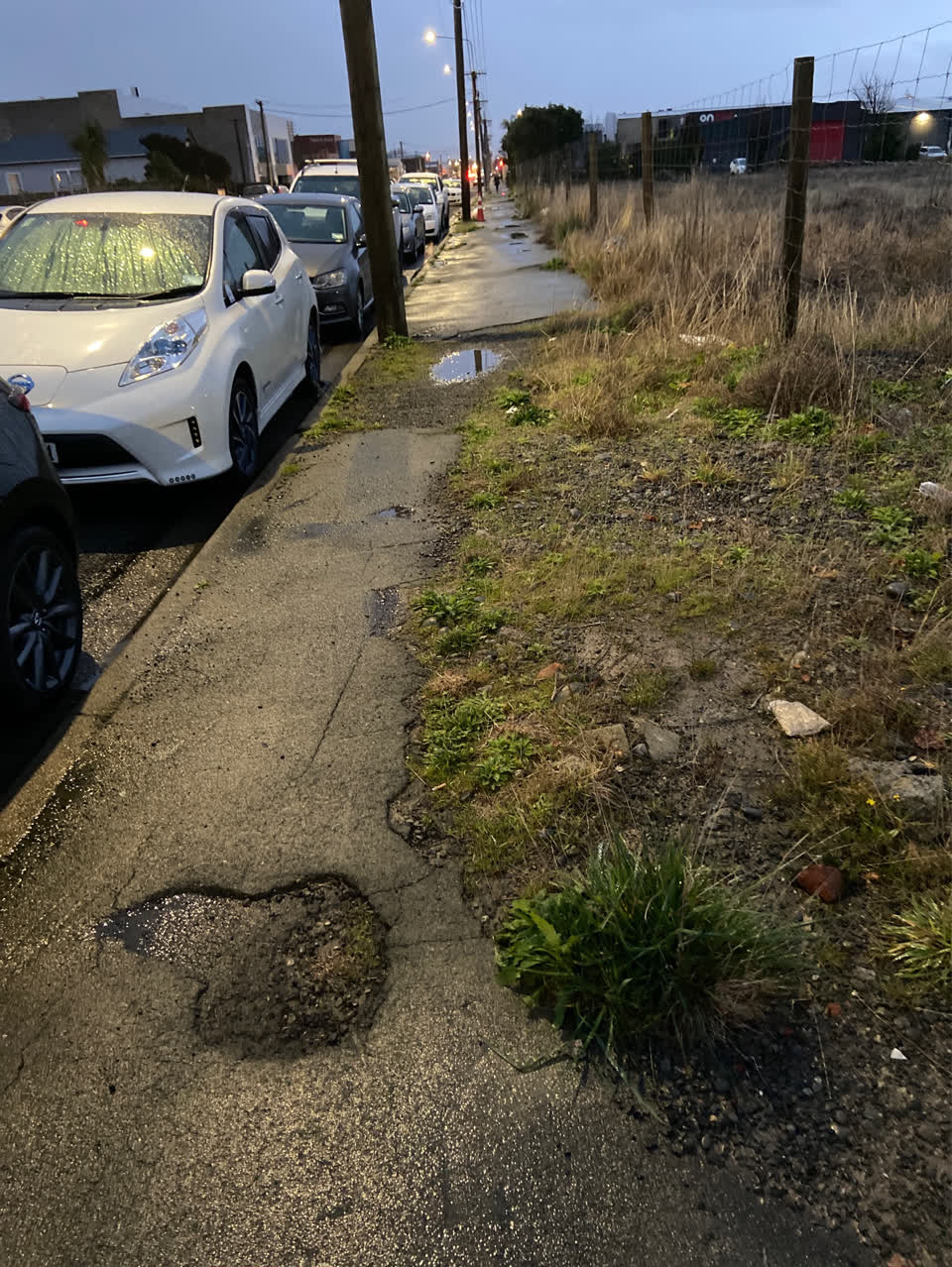 The photograph attached to this roading/streets report
