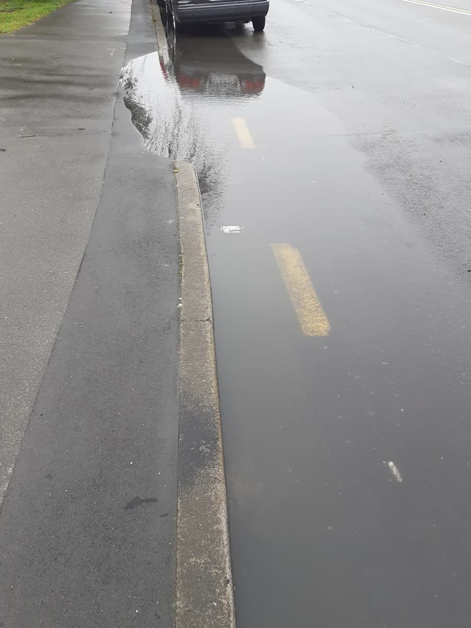 The photograph attached to this flooding report