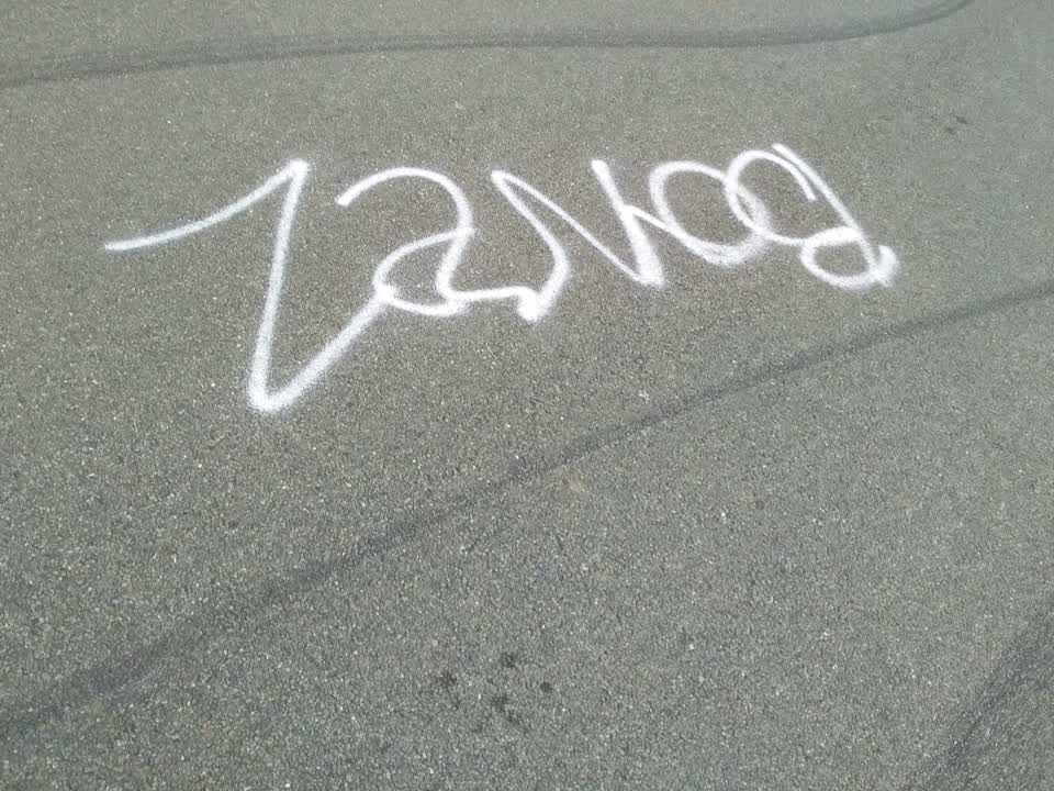 The photograph attached to this graffiti report