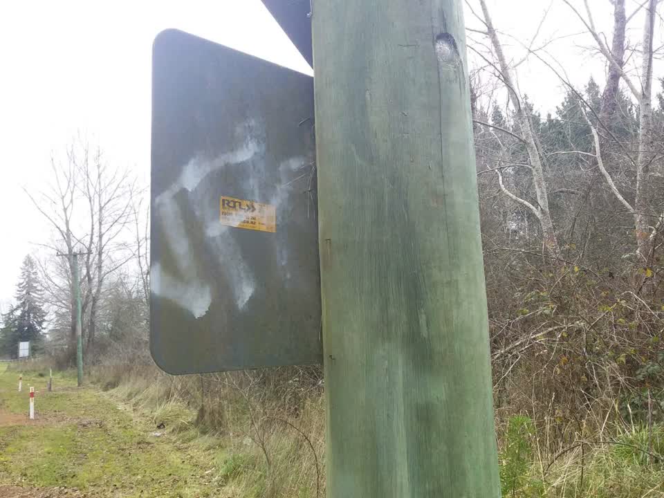 The photograph attached to this graffiti report