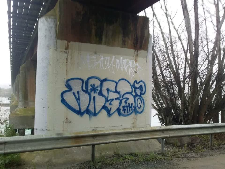 The photograph attached to this graffiti report
