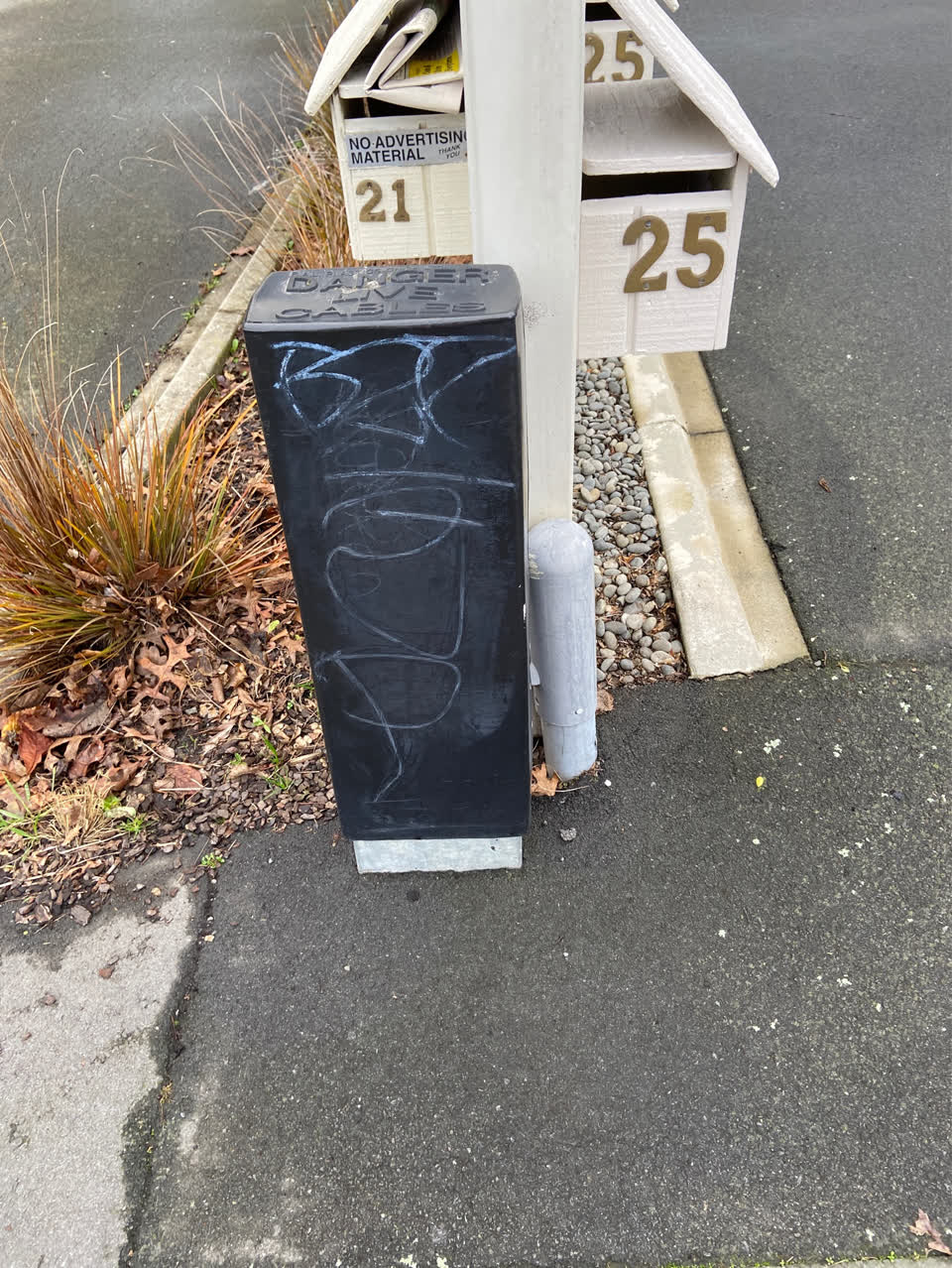 The photograph attached to this graffiti report