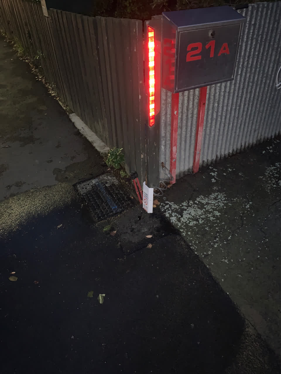 The photograph attached to this flooding report