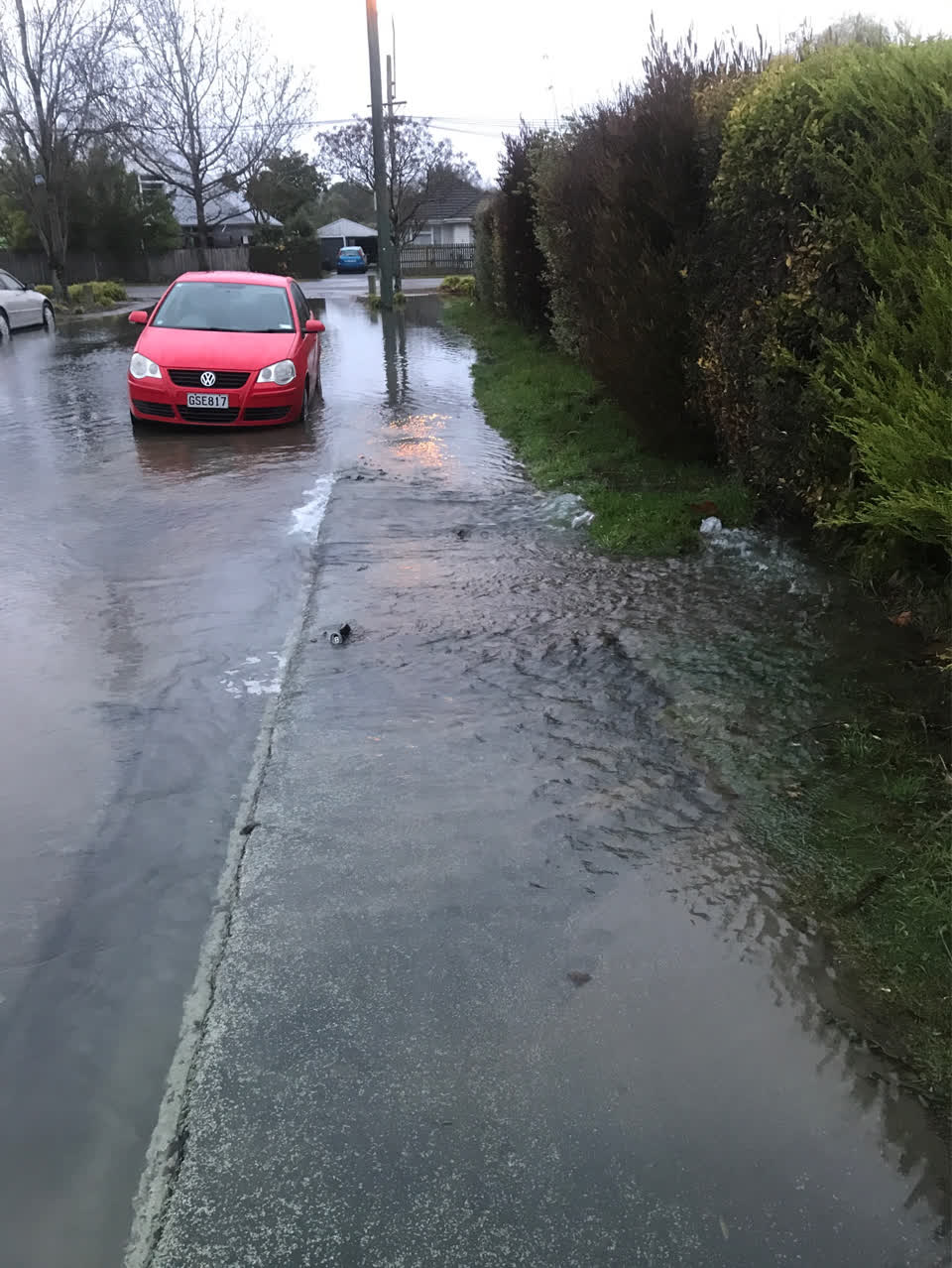 The photograph attached to this flooding report