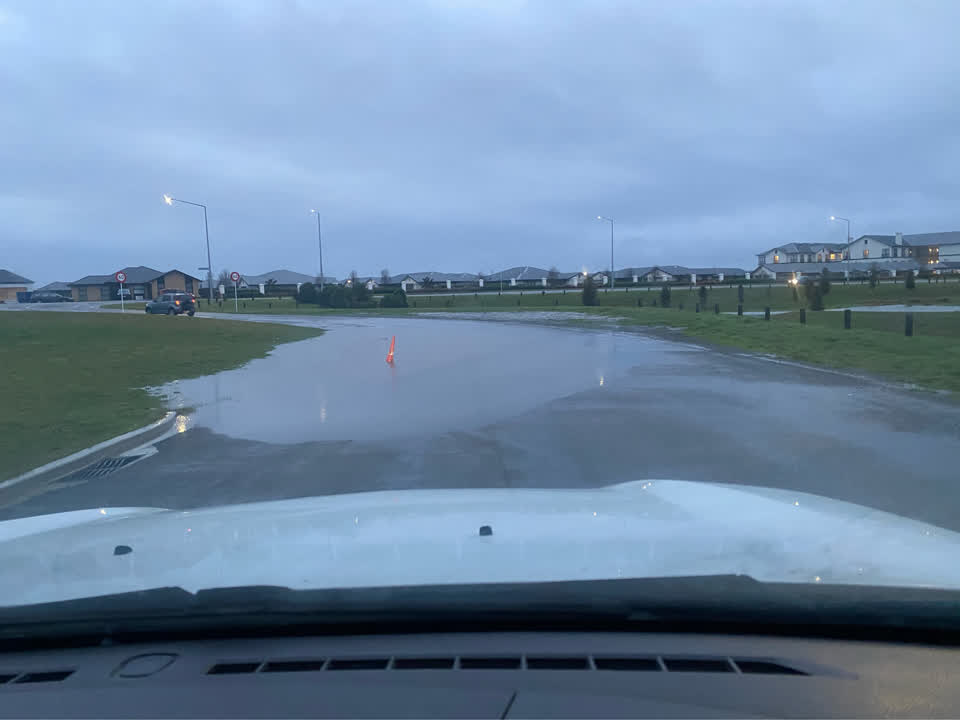The photograph attached to this flooding report